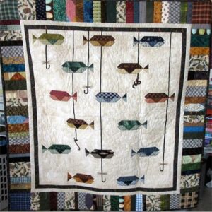 Fishing Quilt Blanket Hm26  Quilt